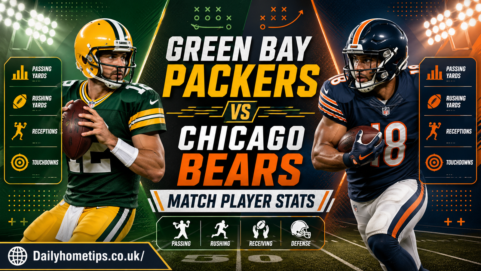 Green Bay Packers vs Chicago Bears Match Player Stats