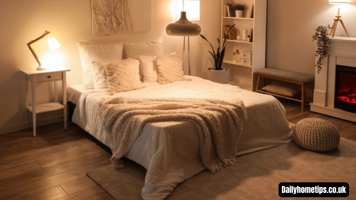 warm aesthetic cozy bedroom